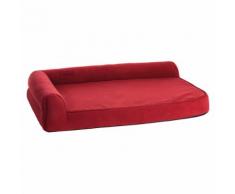 Hundebett Ortho Visco eckig rot