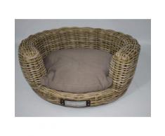 Luxus Hundesofa / Hundekorb aus Rattan rund 80 cm von happy house