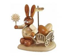 Osterhase Hase mit Handwagen 20cm NEU