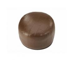 Sitzkissen Sitzwürfel Pouf Hocker Bodenkissen Patchwork Kunstleder Braun