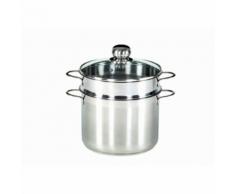 Edelstahl Spaghettitopf mit Glasdeckel