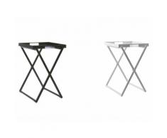 Serviertisch Tabletttisch klappbar Schwarz oder Weiss Metall Aquanova Icon