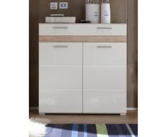 Schuhschrank One Garderobe Eiche San Remo weiß hochglanz Kommode Sideboard Flur