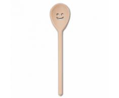 250 x Kochlöffel Löffel oval Buchenholz 30 cm - mit gelasertem Motiv: lachender Smiley