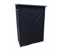 Grasekamp Kaminholzunterstand 130x70x203cm mit Wetterschutz Set Kaminholzregal Kamin Holzofen
