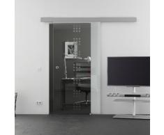 Glasschiebetür Rekursiv-Design (R) Schiebetür | 1025 x 2050 mm Glasgröße | Basic-Alu-Schienensystem