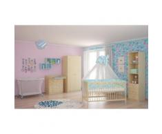 Polini Kids Baby Kinderzimmer komplett in natur Ahorn 4-teilig