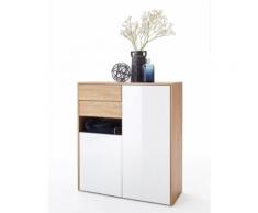 Kommode Marien 4 weiß Hochglanz 94x106x38 cm Sideboard Garderobe Diele