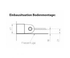 Eckdusche in Maßanfertigung, Typ 5005251, Pendeltür & Dreh-Falt-Tür, Alu Silber