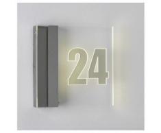 LED Hausnummernleuchte A-341748, Edelstahl, warmweiß, inkl. Dämmerungssensor