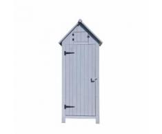 Gartenschrank im Vintage-Look aus lasiertem Fichtenholz, dunkelgrau,