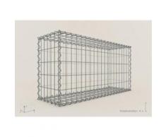 Gabione / Steinkorb 100 x 60 x 30 cm, Maschenweite 5 x 10 cm, Gabionen