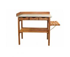 Pflanztisch mit 3 Schubladen und Seitenablage Blumentisch
