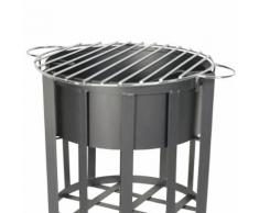 Feuer-Korb mit Grill-Fläche Grill-Roste Feuerschale Barbecue Outdoor 41x32x54cm Metall