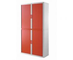 Rolladenschrank Stecksystem easyOffice weiss / rot 2m