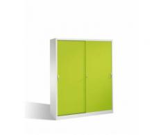 Aktenschrank Acurado mit Schiebetüren, 2 x 5 Ordnerhöhen, 195x160x50cm