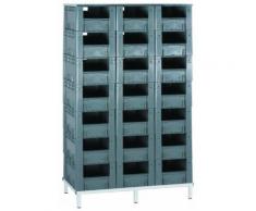 Schwerlast-Transport-Stapelkasten-Regal VTR 21/600, 1 Stück, Farbe: Grau