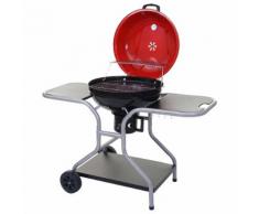 Grillwagen Amarillo, Holzkohle-Grill Kugelgrill, Ø 54cm Grillfläche Aschebehälter