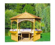 Pavillon Palma mit Holzdach mit oder ohne Möbel Holzpavillon
