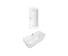 Villeroy & Boch VB Badewanne Squaro Edge 12 (180Sqe9W2) 1800x800mm Freistehend Quaryl we alpin