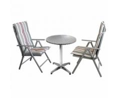 5tlg. Bistrogarnitur Bistro- und Stehtisch Ø60cm + 2x Hochlehner + 2x Sitzauflage