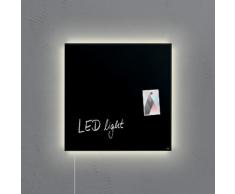 Sigel Gl400 Glas Magnetboard LED Beleuchtung 48x48 Magnettafel Board schwarz