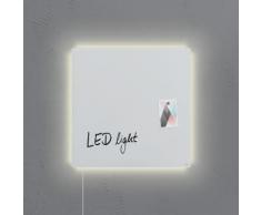 Sigel Gl401 Glas Magnetboard LED Beleuchtung 48x48 Magnettafel Board super weiß