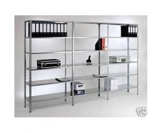 Schraubregal SL verzinkt 2x1m, 600 kg Tragkraft (Lagerregal, Kellerregal, Regal)