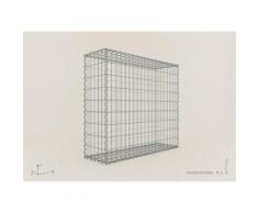 Gabione / Steinkorb 100 x 90 x 40 cm, Maschenweite 5 x 10 cm, Gabionen