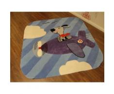 Kinderteppich- Gustav bei Fliegen, der Hund 150 x 150 cm Gustav und seine Freunde