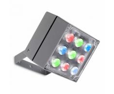 Spießstrahler Cube 9 x LED Cree 20W Anthrazit Außenleuchte Anthrazit 05-9933-Z5-M2