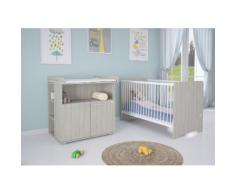 Polini Kids Kinderzimmer 6-teilig Kinderbett mit Kommode und Matratze