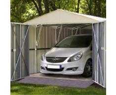 Metall-Gerätehaus / Carport "Commander 1020", creme / nuss, 18,2 m²