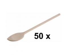 50 x Kochlöffel spitz - aus Buchenholz Länge 30 cm
