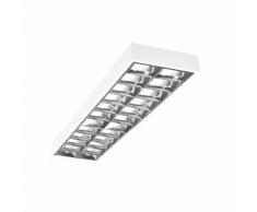 Kanlux Büro-Aufbau-Rasterleuchte - Stahlblech weiss - Für Leuchtstoffröhren 2 x T8 36 Watt 19732