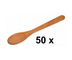 50 x Löffel Esslöffel Kochlöffel Rührlöffel oval aus Kirschholz L 32 cm