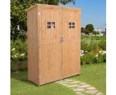 Geräteschuppen Gerätehaus Geräteschrank mit Pultdach Garten Holz H164cm Natur