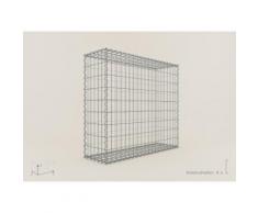 Gabione / Steinkorb 100 x 90 x 30 cm, Maschenweite 5 x 10 cm, Gabionen