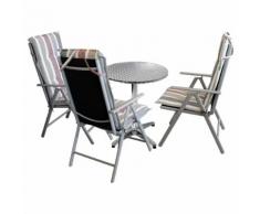7tlg. Bistrogarnitur Bistro- und Stehtisch Ø60cm + 3x Hochlehner + 3x Sitzauflage