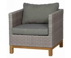 Siena Garden Gfa-Coc-001447 Ohio Lounge Sessel light grey Untergestell und Tisch aus ...