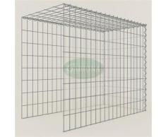 Anbau-Gabione Typ4 Steinkorb 100 x 80 x 50 cm, Maschenweite 5 x 10 cm, Gabionen