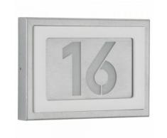 Hausnummernleuchte A-290563, 180 x 250 x 40 mm, Edelstahl, Acrylglas, LED 8W, 900lm, Ip44