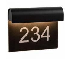 Hausnummernleuchte Thesi in schwarz, Ip54, inkl. LED