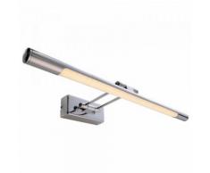 Anpassungsfähige Wandaufbauleuchte Magra II aus Metall in silber, 640 mm lang, dreh- und schwenkbar