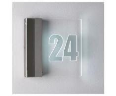 LED Hausnummernleuchte A-341749, Edelstahl, neutralweiß, inkl. Dämmerungssensor