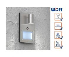 Edelstahl Hausnummernleuchte mit Bewegungsmelder Marvel, Gu10 LED & 1x 1,7W LED