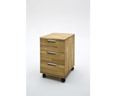Schreibtisch Rollcontainer Dasy, Kernbuche od. Asteiche massiv