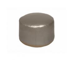 Sitzkissen Sitzwürfel Pouf Hocker Bodenkissen Silber Rund