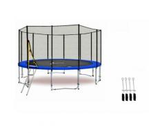 Ls-T370-Pa12-12 (Bad) LifeStyle ProAktiv Gartentrampolin Trampolin Ø 370cm - 12ft - Geprüft -