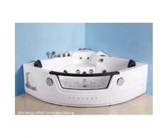 Eckbadewanne Whirlpool Ruw621Adlst Deluxe 140x140x59cm Massage 14 Düsen LED